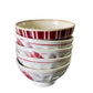 Red and White French Cafe au Lait Bowl