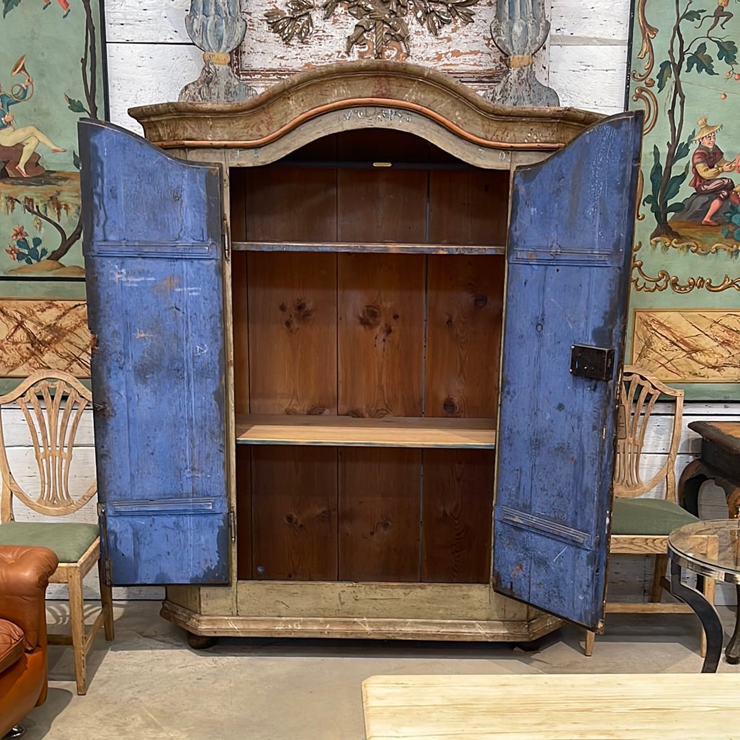 Painted Sacristy Armoire Germany 19th Century