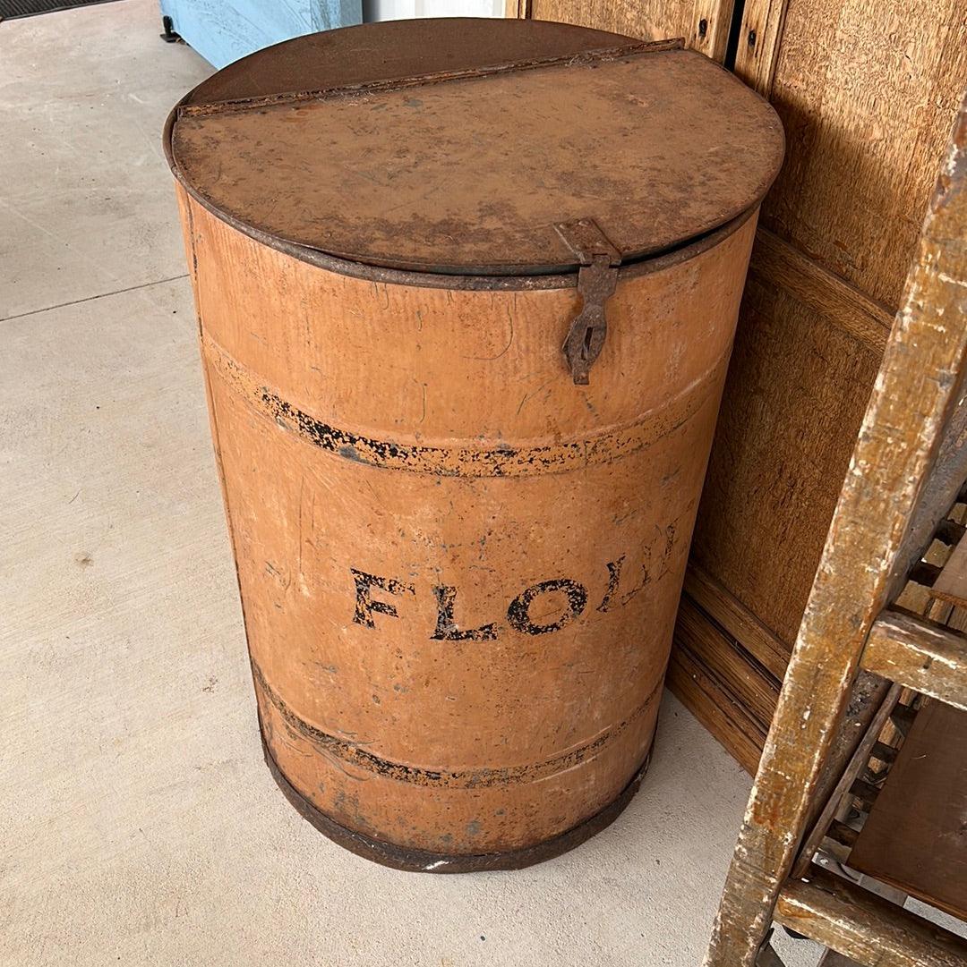 Large Metal Flour Bin - The White Barn Antiques