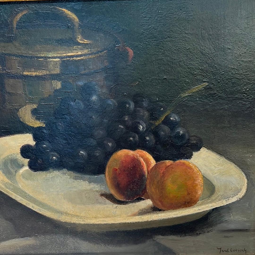 Fruit Landscape Oil on Canvas - The White Barn Antiques