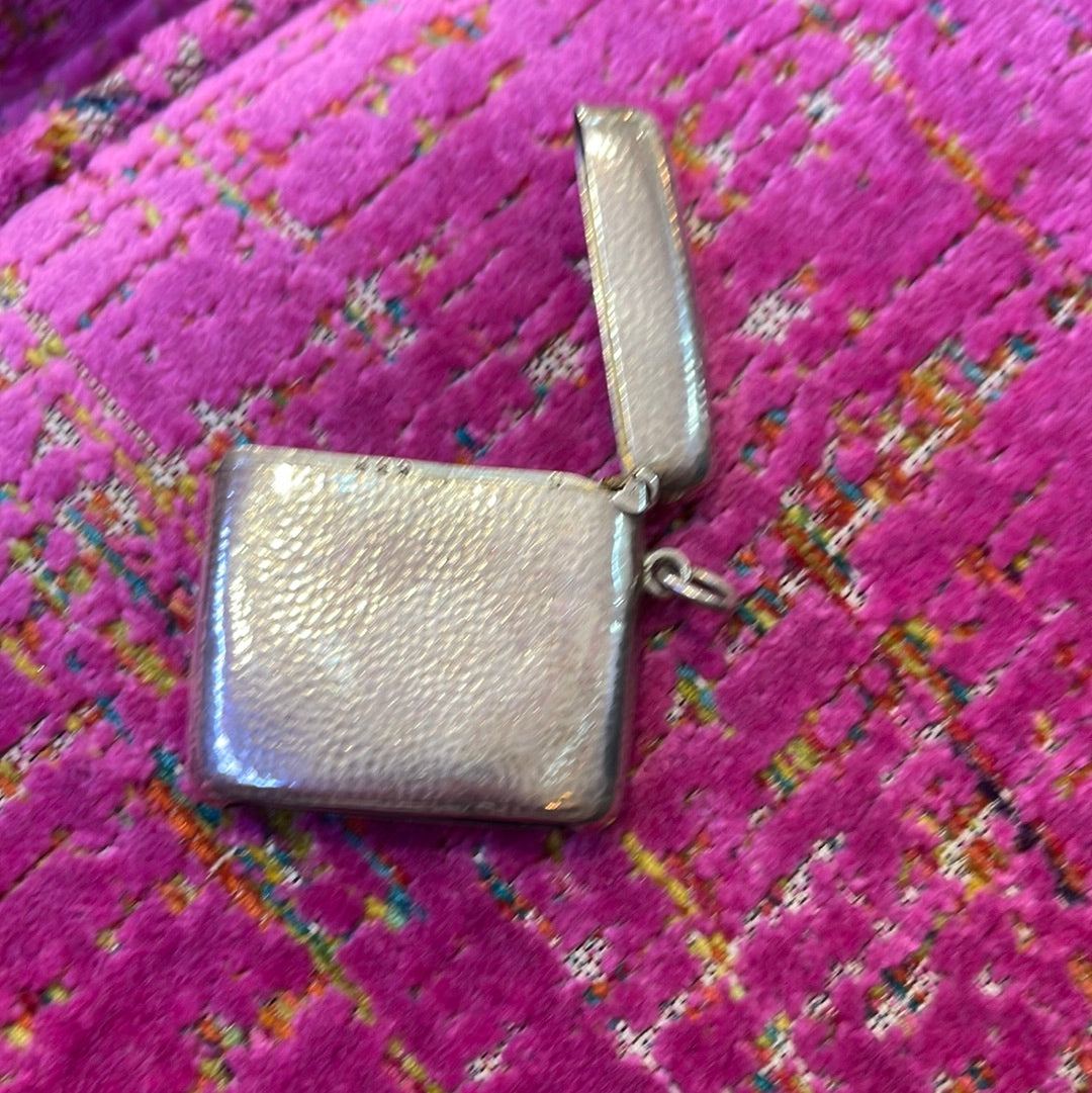 Small Silver Fob Vesta Case - The White Barn Antiques